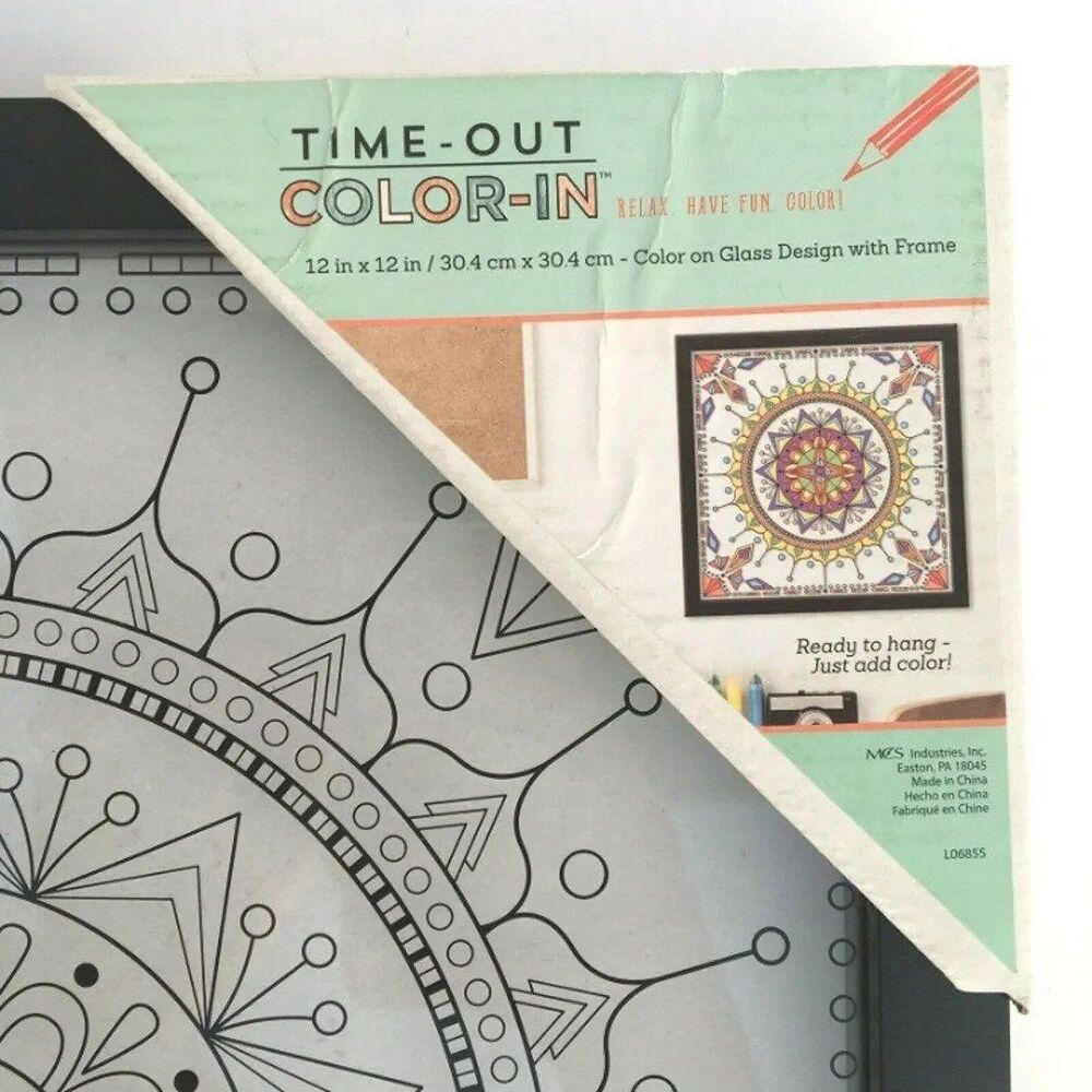 DIY Coloring Picture In Frame Glass by Time Out Color-In Color NEW - Picture 2 of 3